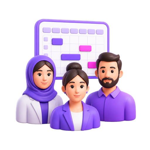 تصویرسازی سه‌بعدی تیم و برنامه کاری